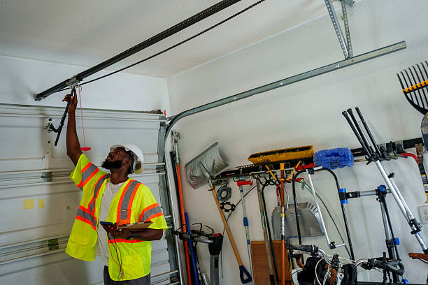 Professional Garage Door Panel Replacement technician working in Taft Mosswood, CA